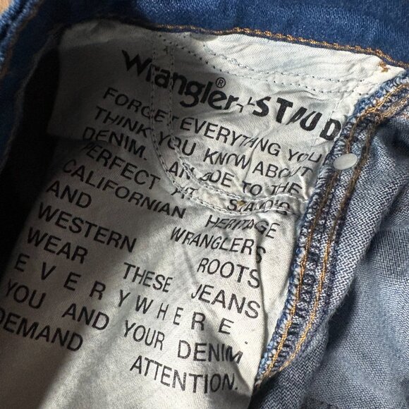 Staud x Wrangler The Bikini flare slit jeans size 25 x 34 dark denim long 0 - Picture 8 of 13